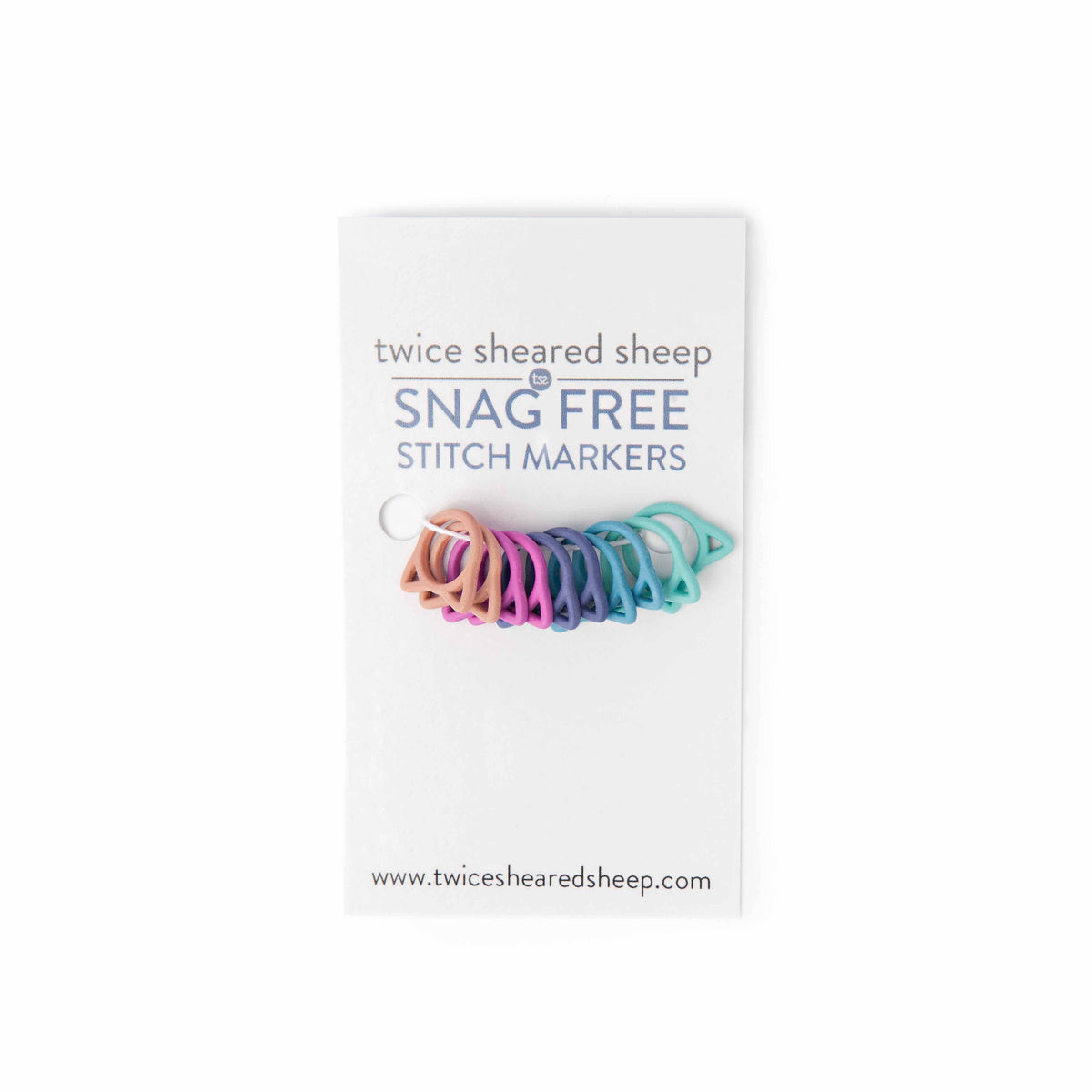 Solid Rainbow Cats - Simple Stitch Markers for Knitting: Medium (up to US 8) by Twice Sheared Sheep