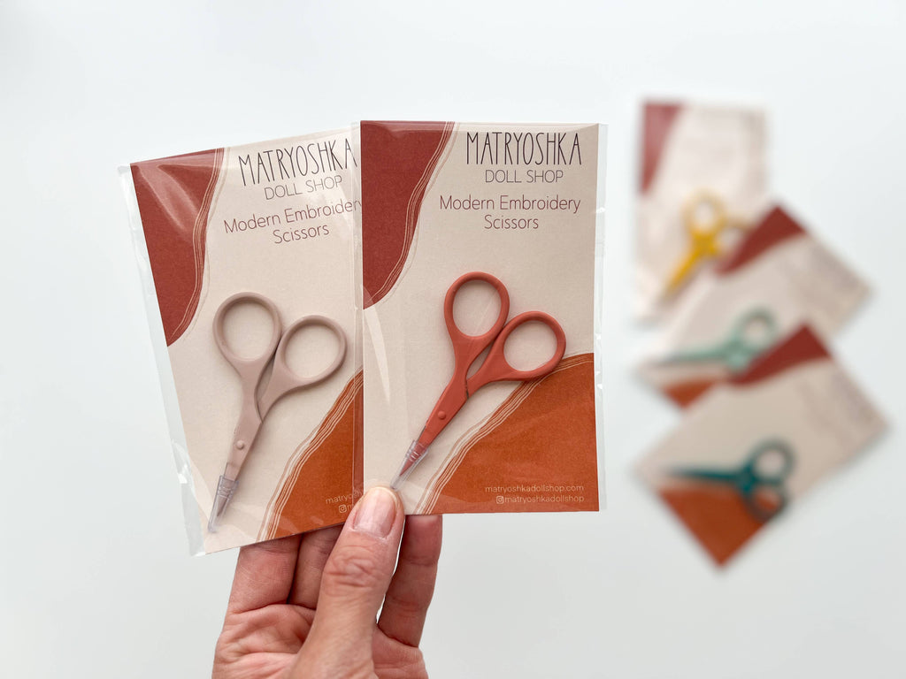 Tijeras pequeñas para labores, mini tijeras para bordar: Mint de Matryoshka Doll Shop