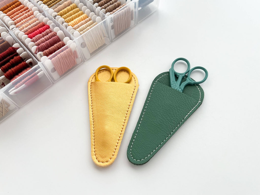 Fundas para tijeras, estuche pequeño para tijeras, funda de cuero de Matryoshka Doll Shop