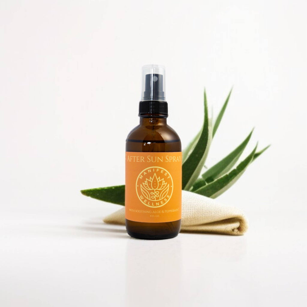 Spray para después del sol con aloe, menta, lavanda y árbol de té de Manifest Wellness