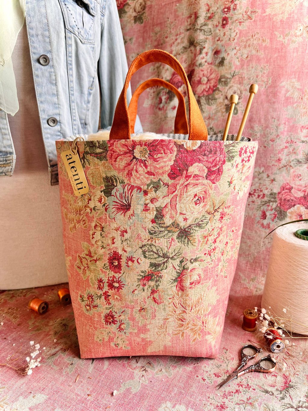 Rosewood Hope Basket, bolsa para proyectos de Atenti