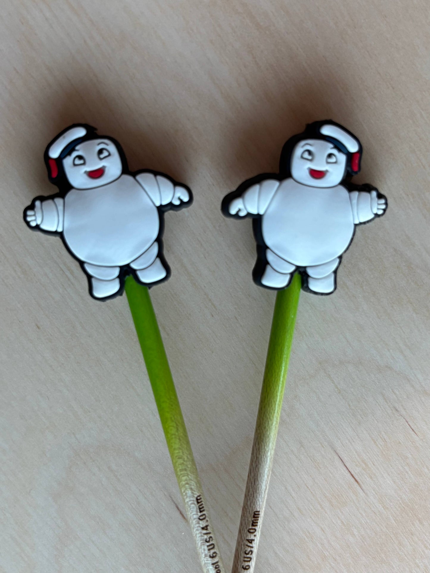 Knitting Point Protectors - Halloween Movie Marshmallow Man