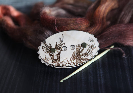 Deer in Forest Knitting and Crochet Row Counter