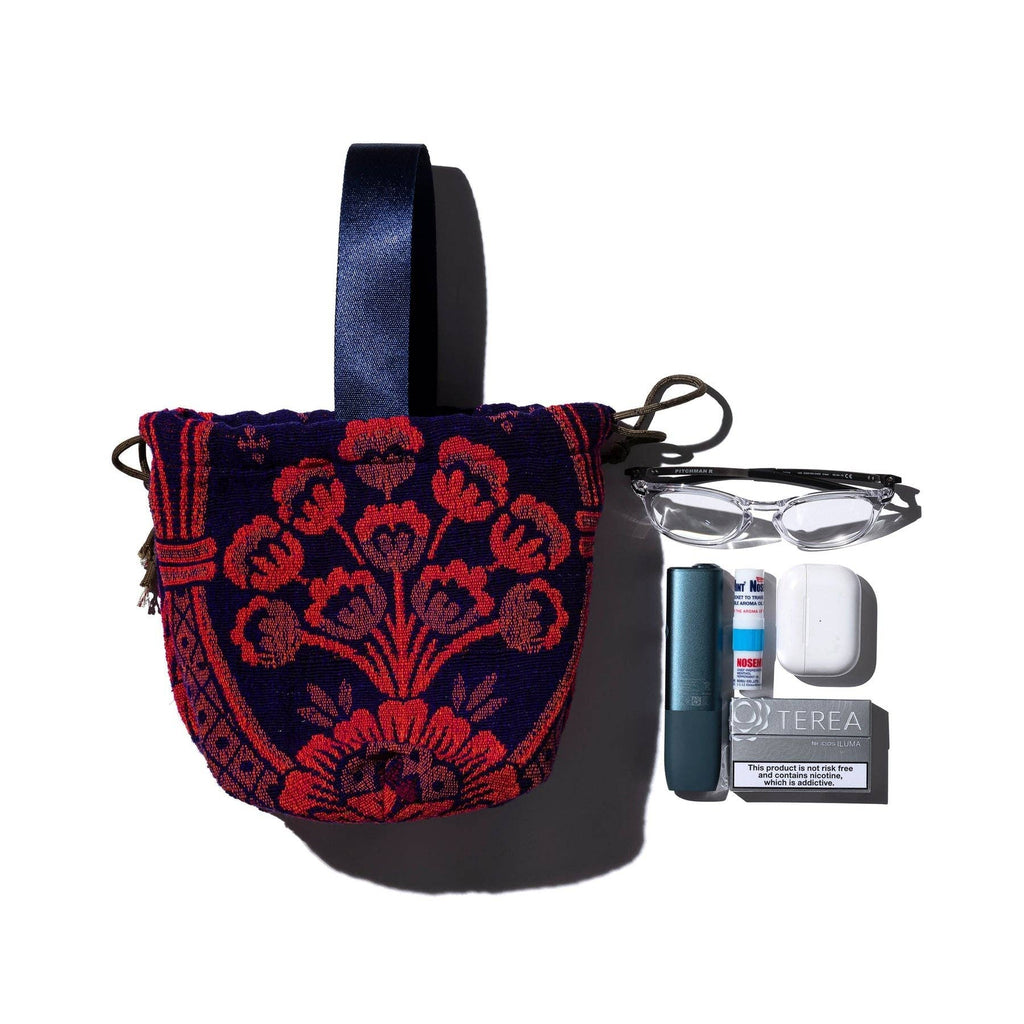 Jacquard Fabric Drawstring Bag by Puebco