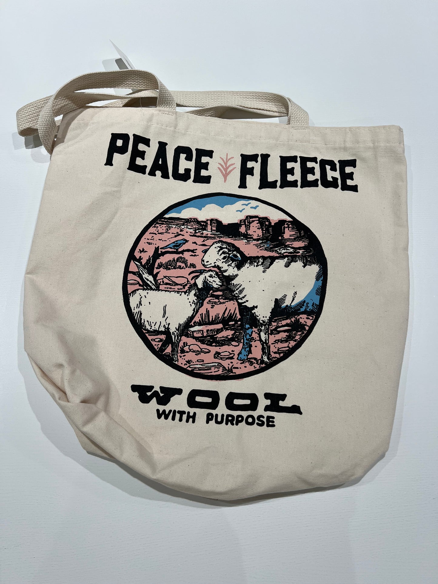 Peace Fleece tote