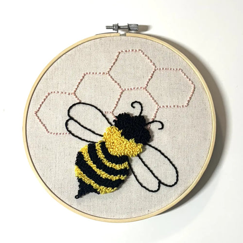 Honey Bee Floss Punch Embroidery Kit by Plum Diddle