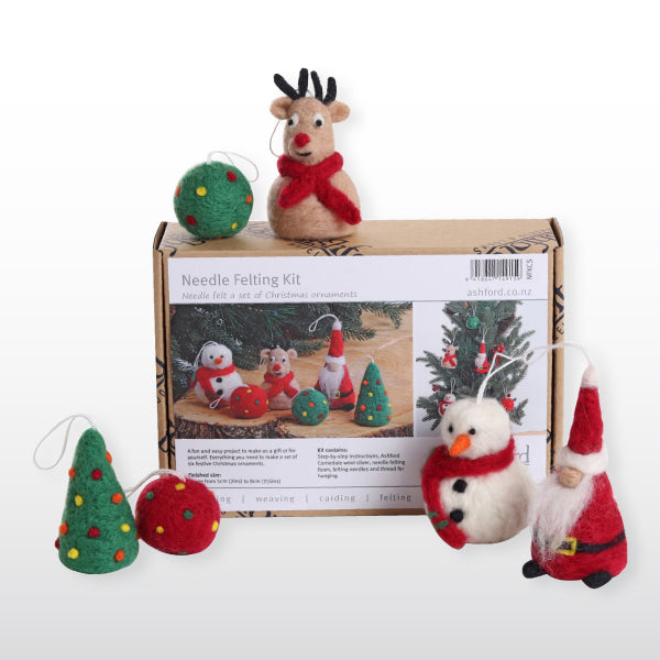 Ashford Needle Felting Kit Christmas Ornaments by Ashford