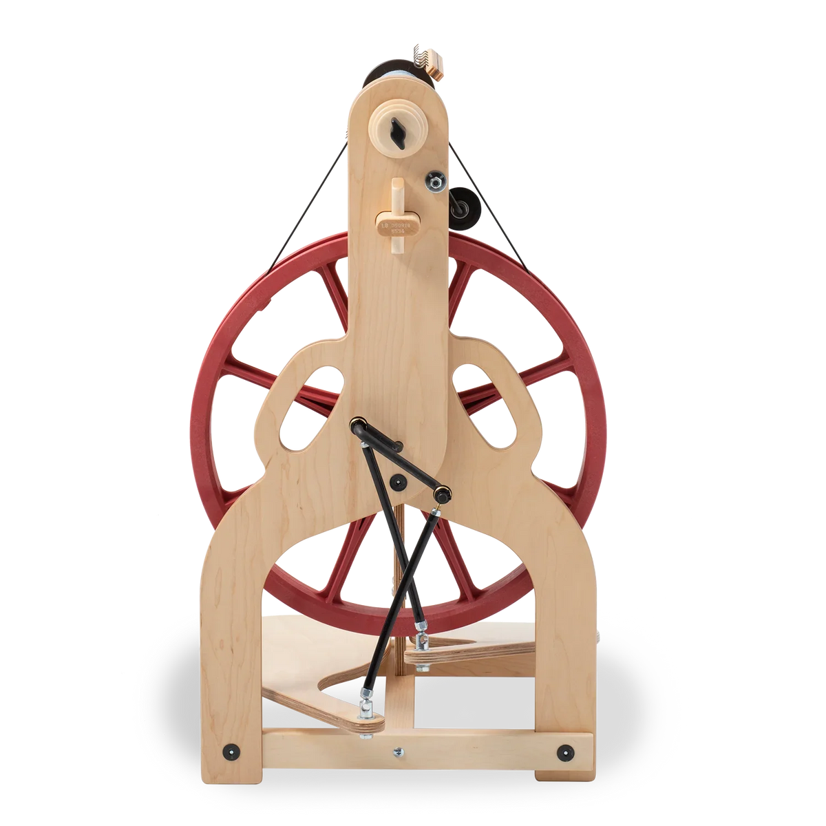 Ladybug Spinning Wheel by Schacht, back view