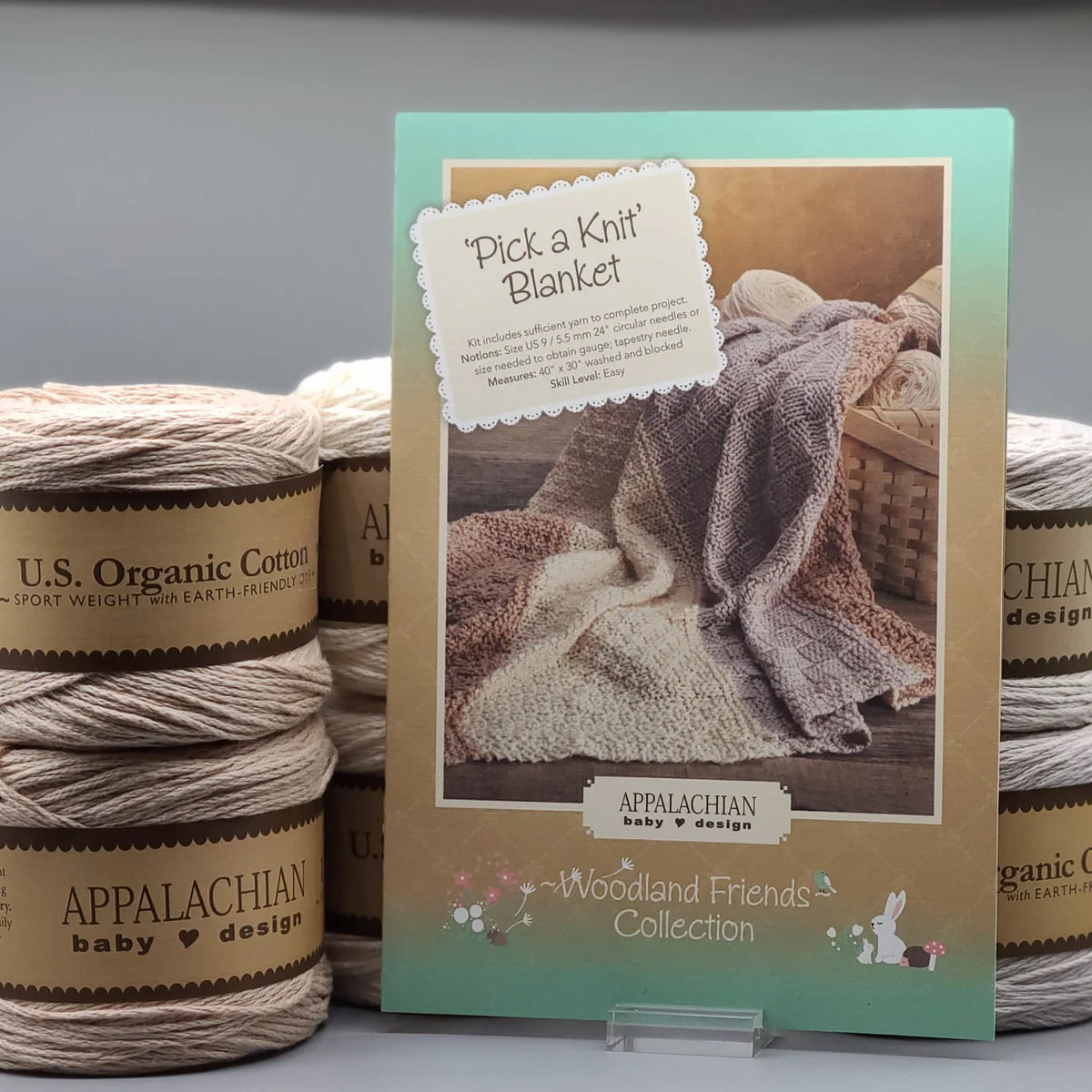 Pick-a-Knit Baby Blanket Square &  Rectangle Kit by Appalachian Baby Design