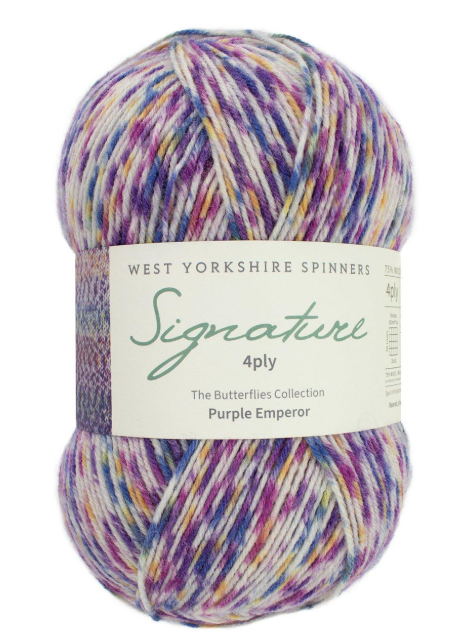 West Yorkshire Spinners Sock Yarn Signature 4ply, Purple Emperor