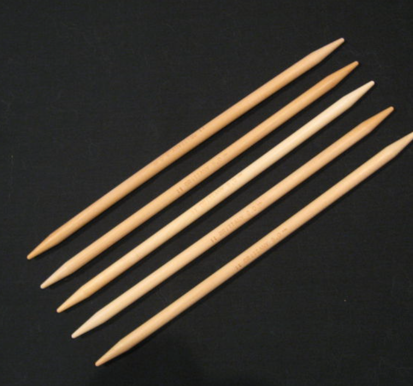 Agujas de doble punta de madera de Brittany, 7 1/2 in (19 cm)
