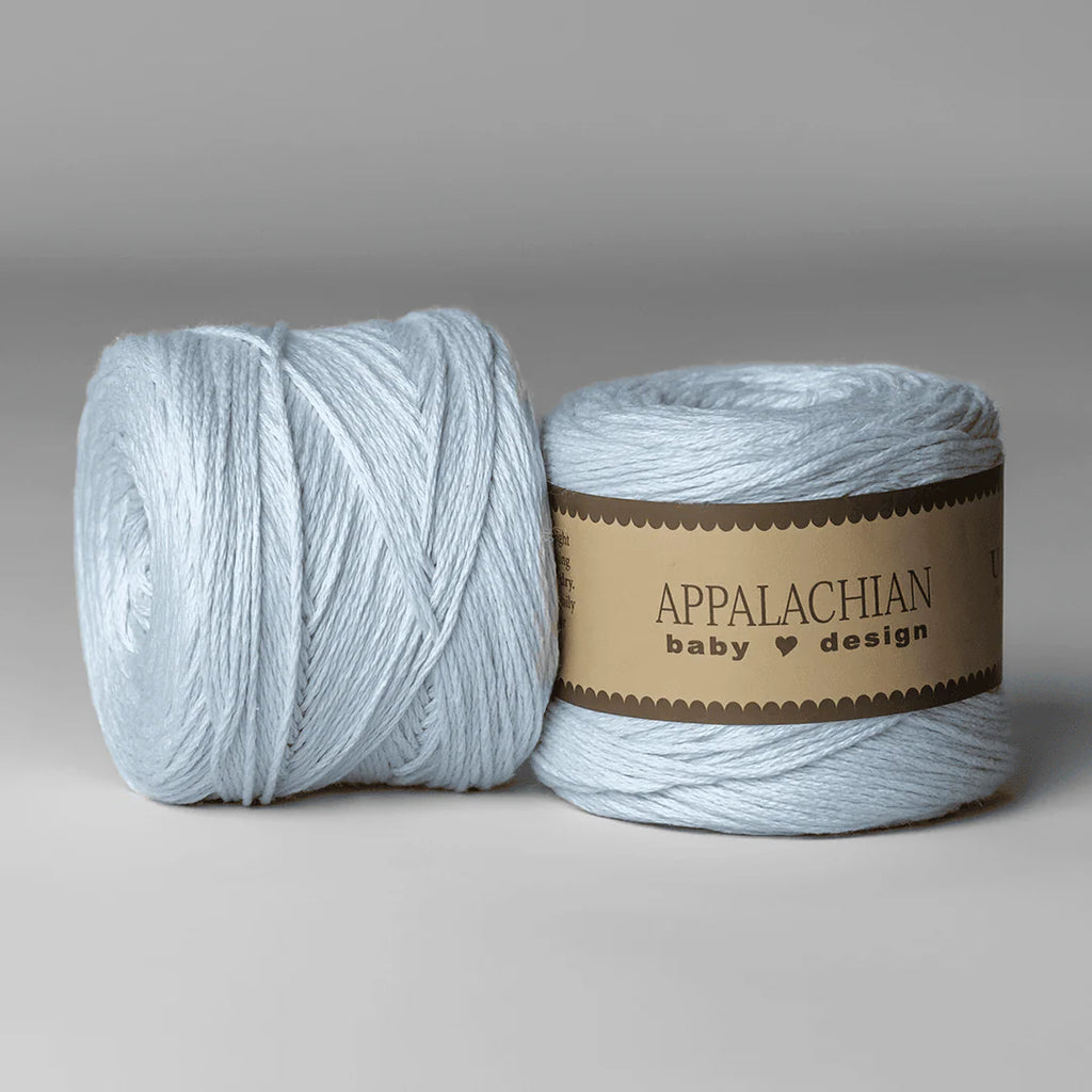 Ovillo de estambre de algodón orgánico de EE. UU., Sport (fino), Sky Blue