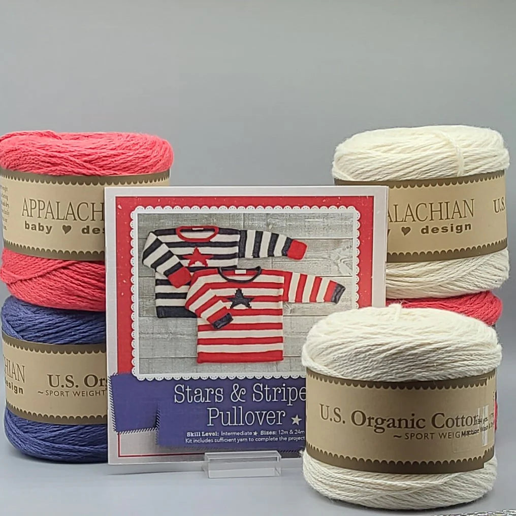 Kit de suéter Stars & Stripes de Appalachian Baby Design