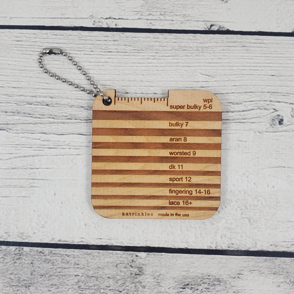Yarn Weight Gauge Mini Tool by Katrinkles