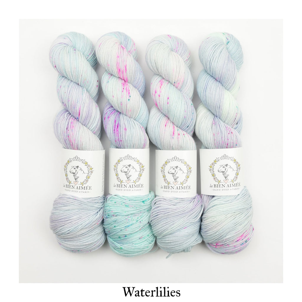 La Bien Aimee - Merino Super Sock, Waterlillies