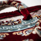 Bolsa de tela de alfombra de poliéster y algodón, Burgundy de Puebco