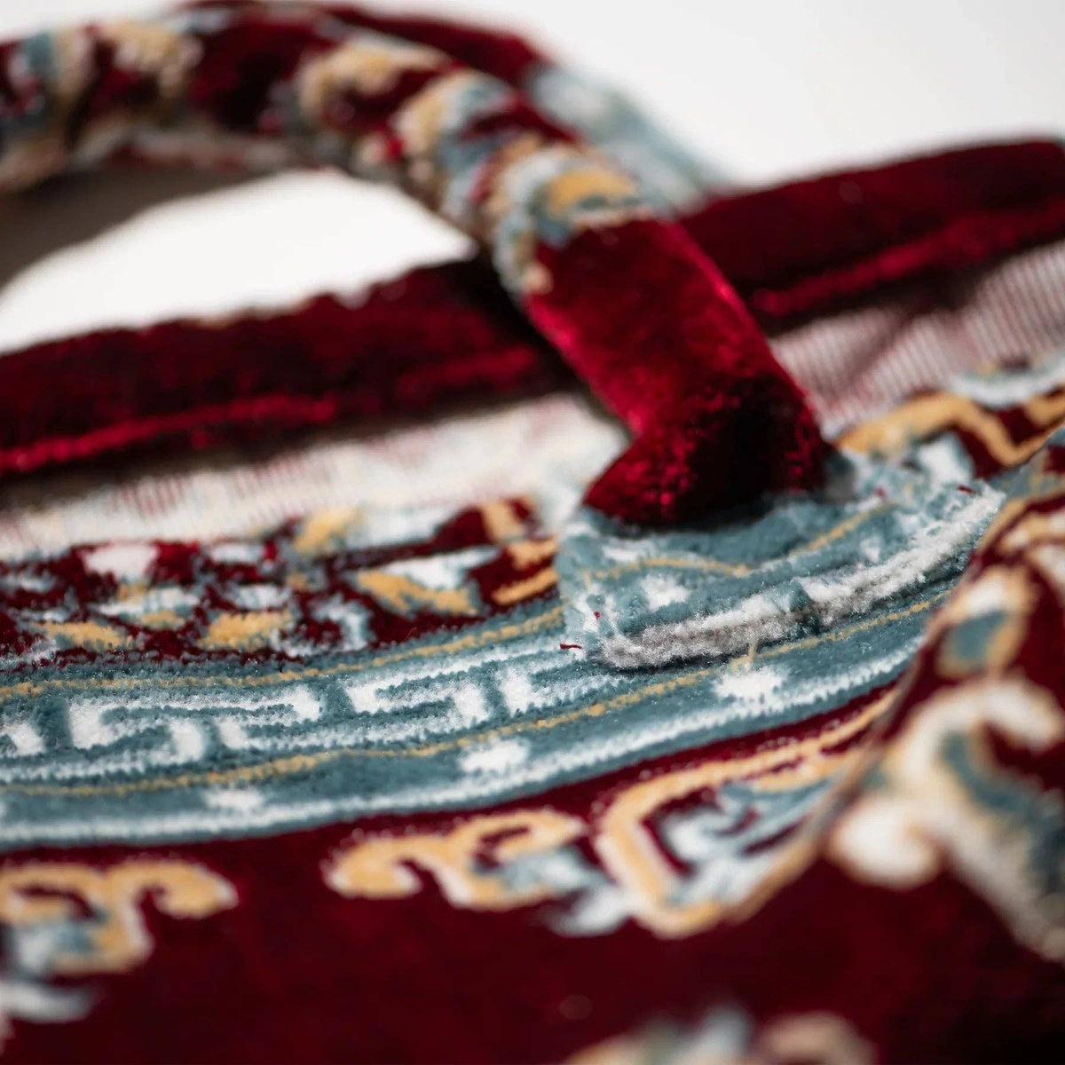 Bolsa de tela de alfombra de poliéster y algodón, Burgundy de Puebco