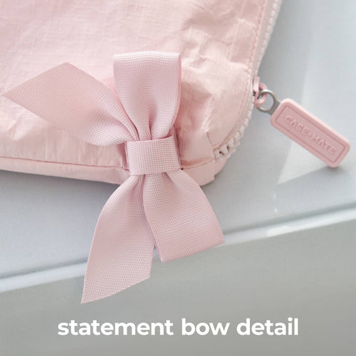 Cosmetiquera Crinkle Ballet Pink Bow de Case-Mate