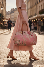 Bolsa Pioneer Rosewood de Atenti, hecha a mano en EE. UU., bolsa floral estilo Mary Poppins con armazón de broche