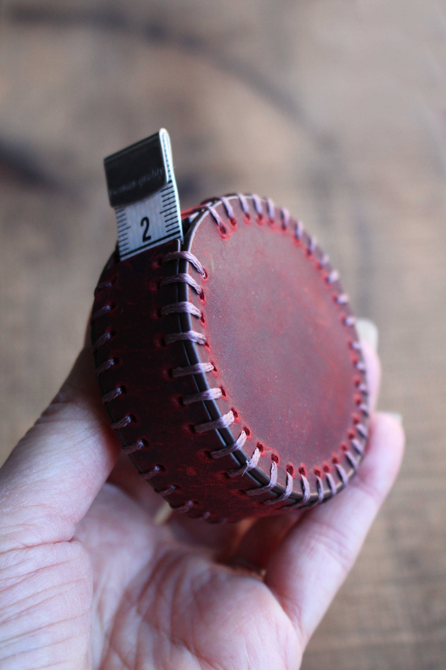 Hand-Stitched Leather Tape Measures