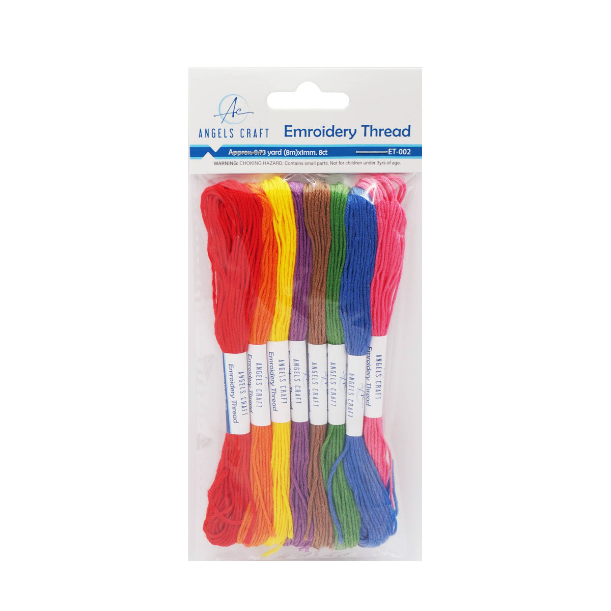 Hilo para bordar, 8 colores surtidos (3 opciones disponibles): Primary Colors de Angels Craft
