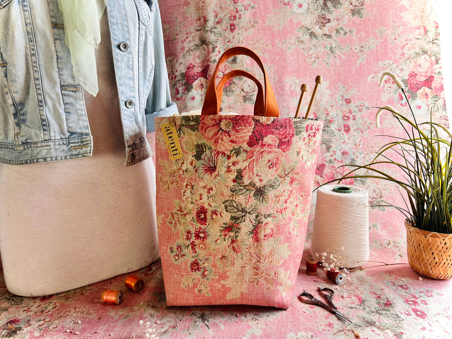 Rosewood Hope Basket, Project Bag