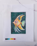 "Angelfish" - Hand Painted Needlepoint Canvas by HM Nabavian