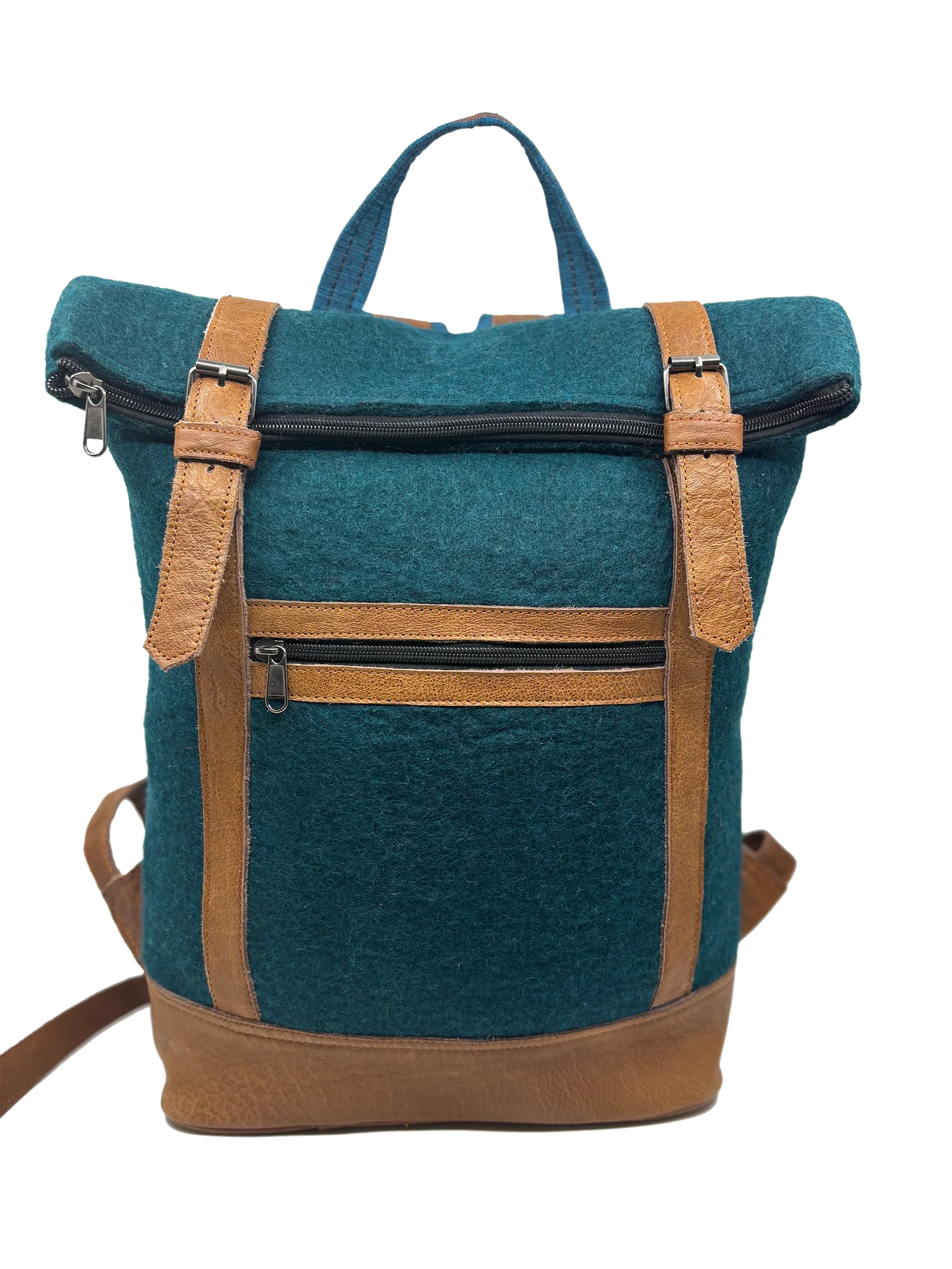 Fibres of Life - Felt and Natural Leather Backpack