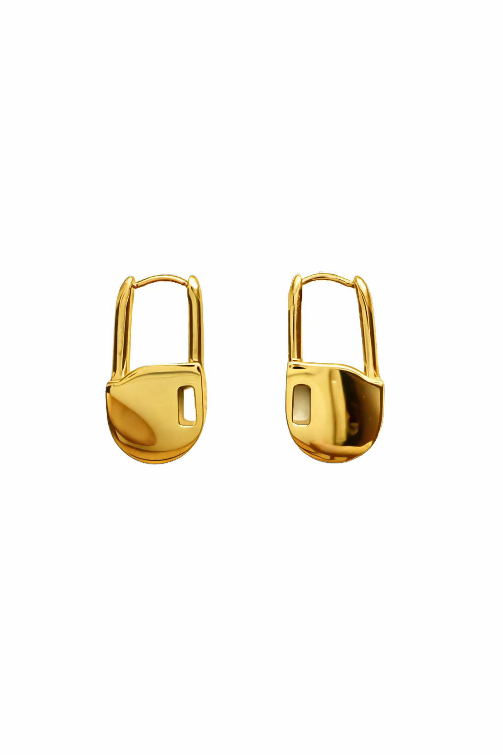 Stitch Marker Earrings in Gold: Pair