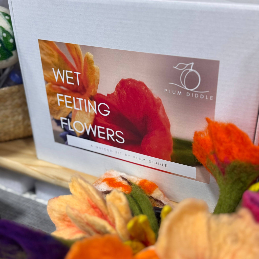 Kit DIY de afieltrado húmedo: flores de Plum Diddle