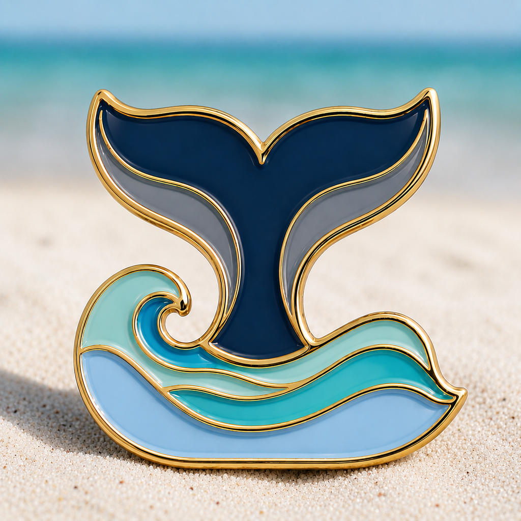 Imán para agujas (needle minder) Whales Tail de Emerald Coast Needlepoint