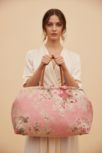 Bolsa Pioneer Rosewood de Atenti, hecha a mano en EE. UU., bolsa floral estilo Mary Poppins con armazón de broche