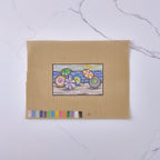 "Beach Umbrellas" Hand Painted Needlepoint Canvas by HM Nabavian