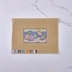 "Beach Umbrellas" Lienzo para needlepoint pintado a mano de HM Nabavian