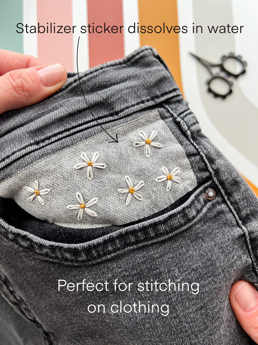 Stick & Stitch Floral embroidery patterns for clothing by Matryoshka Doll Shop