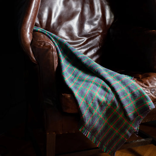 Black Watch Plaid Woven Baby Blanket