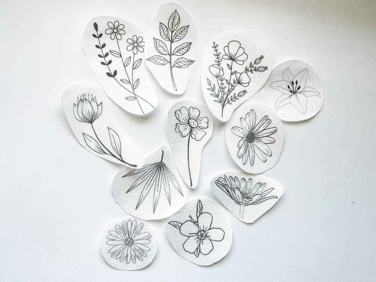 Flower Stick & Stitch Pack by Embroider Me Wicked