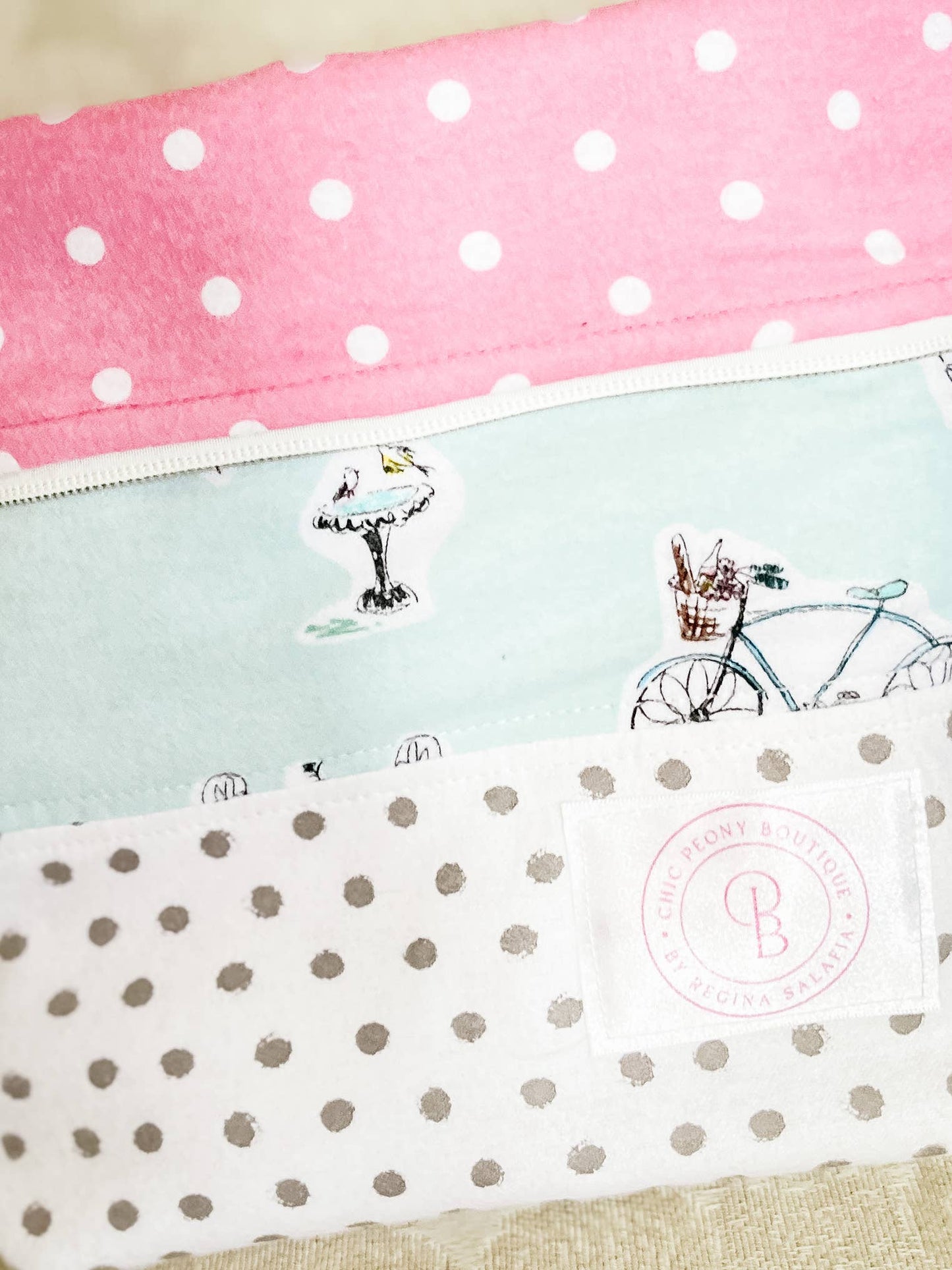 Paris Project Bag for Knitters/ Crocheters/Needle Pointers: Large