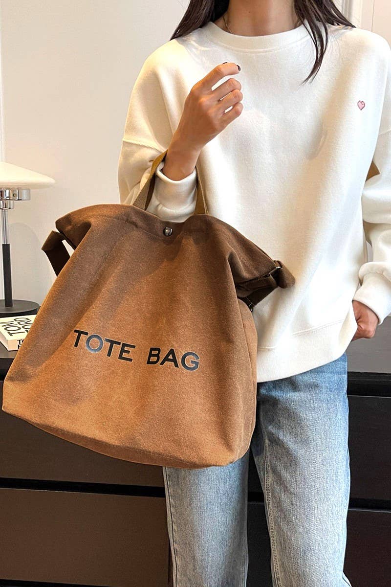 The Tote Bag w/ Shoulder Strap: WHITE