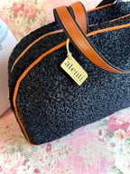 Bolsa de viaje Overnighter Weekender Persian Lamb de Atenti, hecha a mano en EE. UU.