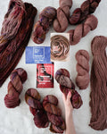 Ruby and Roses - Soft Rose Superwash Fingering, Caffeinated Comfort