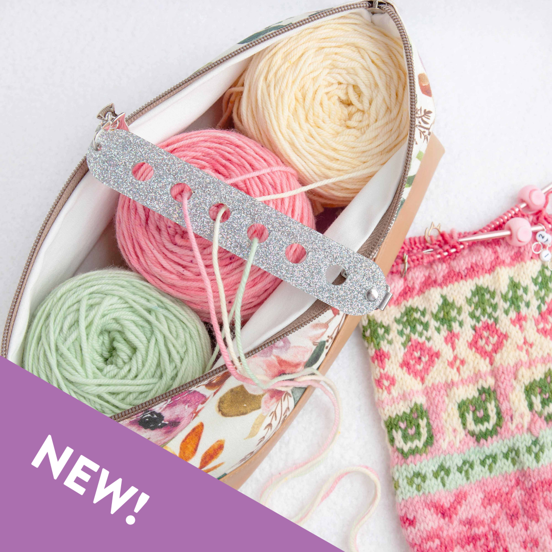 Yarn Gator: separador / organizador universal de estambre para colorwork: Silver Glitter de Twice Sheared Sheep