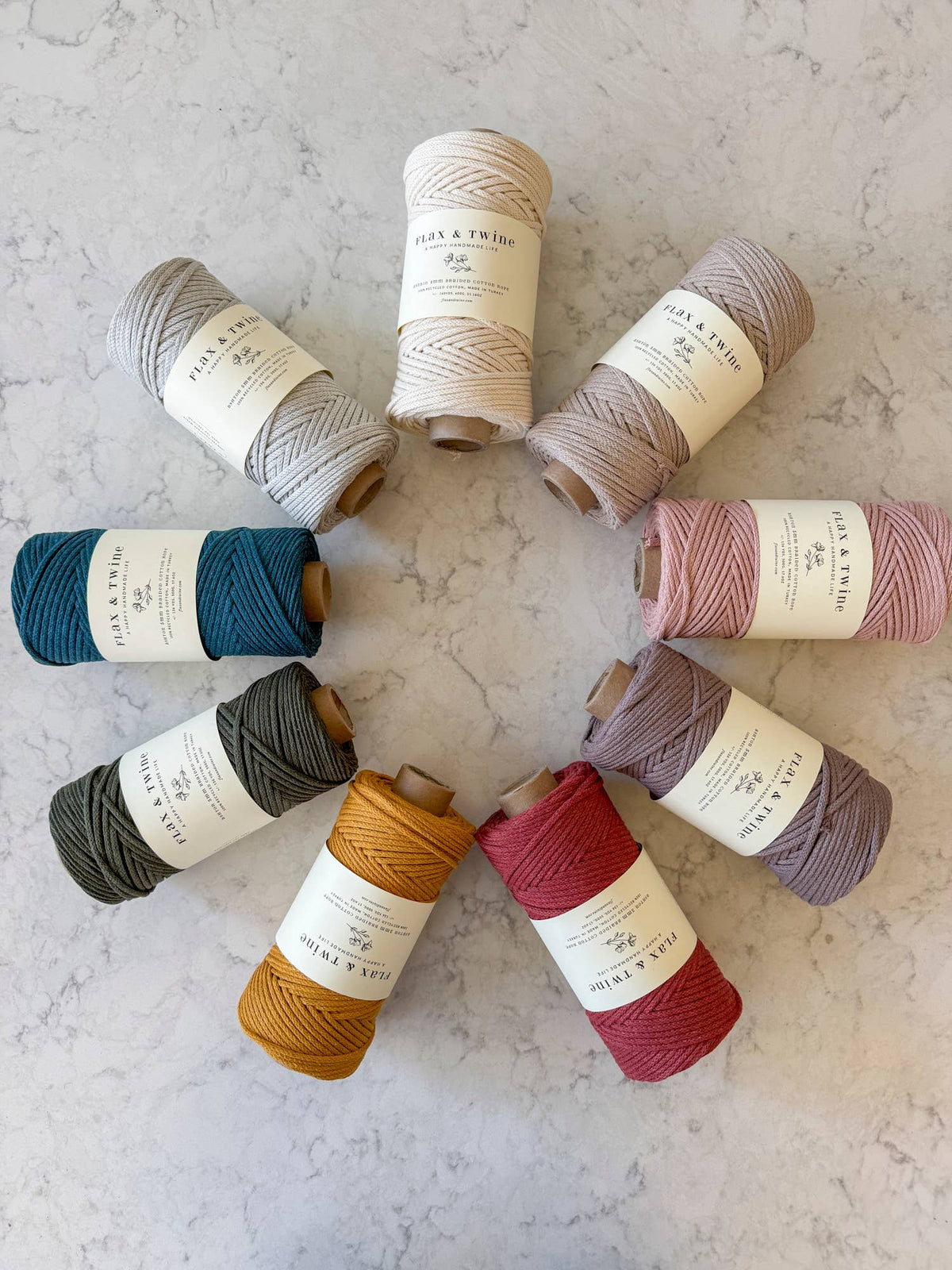 Flax & Twine 5mm Ashton Braided Cotton Rope