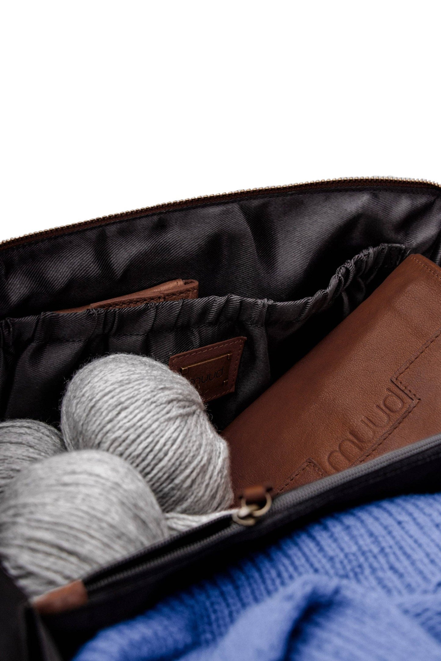 Cleo midi Project Bag: Rich Brown / One size