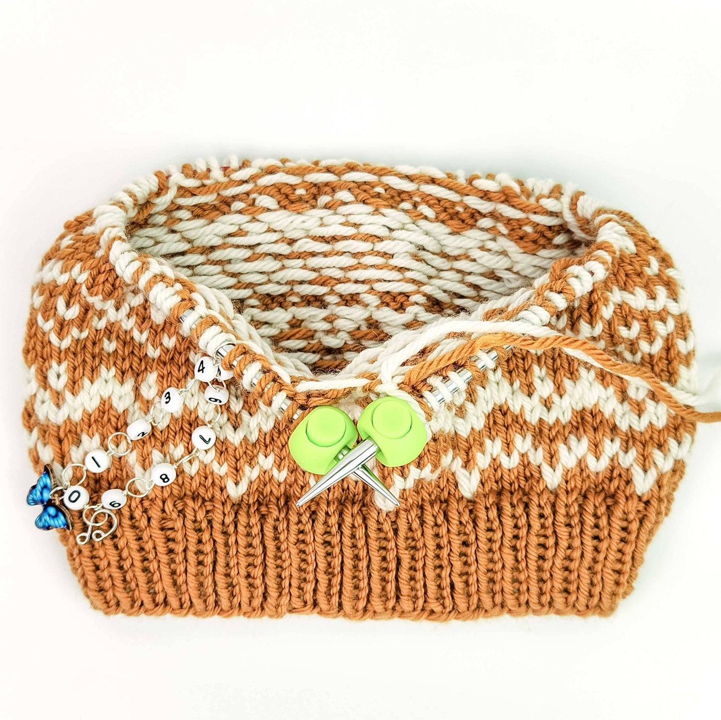 Cable Locks - Circular Needle Cord Stops - 2 pair: Periwinkle / Large (up to US 10.5)