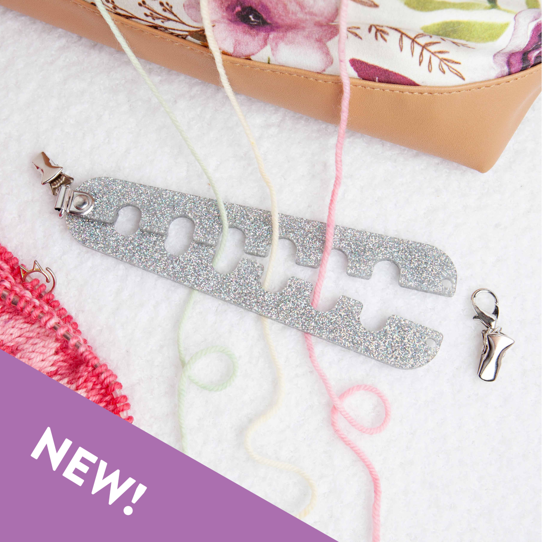 Yarn Gator: separador / organizador universal de estambre para colorwork: Silver Glitter de Twice Sheared Sheep