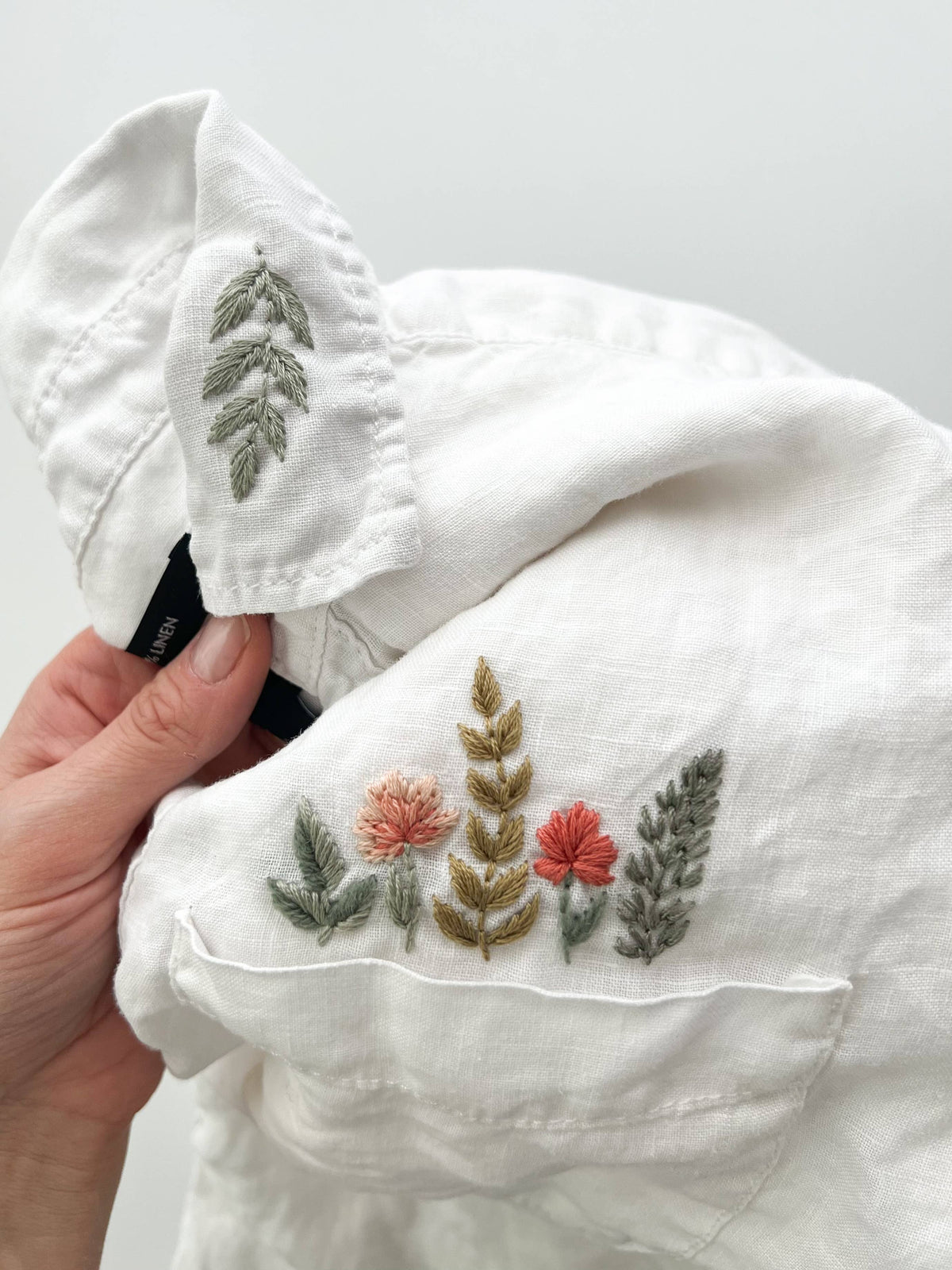 Stick & Stitch Floral embroidery patterns for clothing by Matryoshka Doll Shop