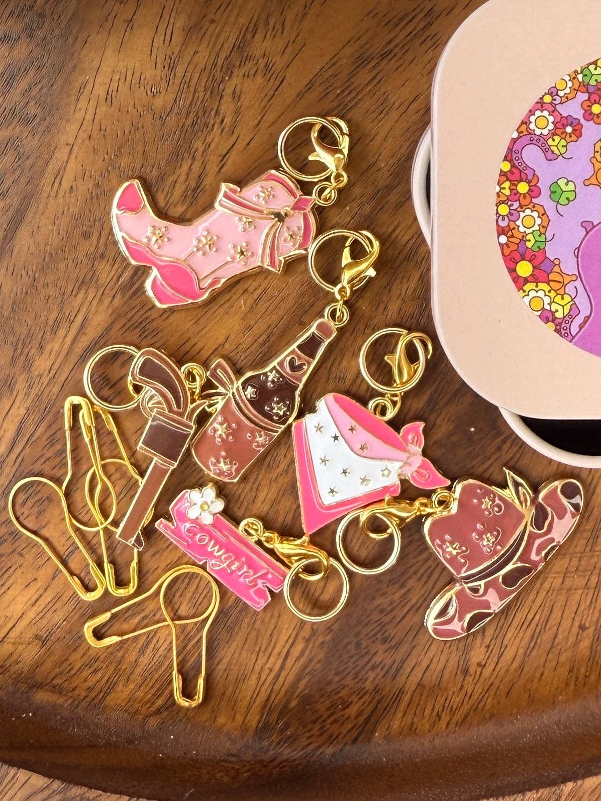 Cowgirl Summer Stitch Markers by Lemonwood