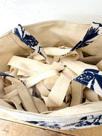 Pine Cone Heavy Linen Boho Tote Bag: Navy by Erin Flett