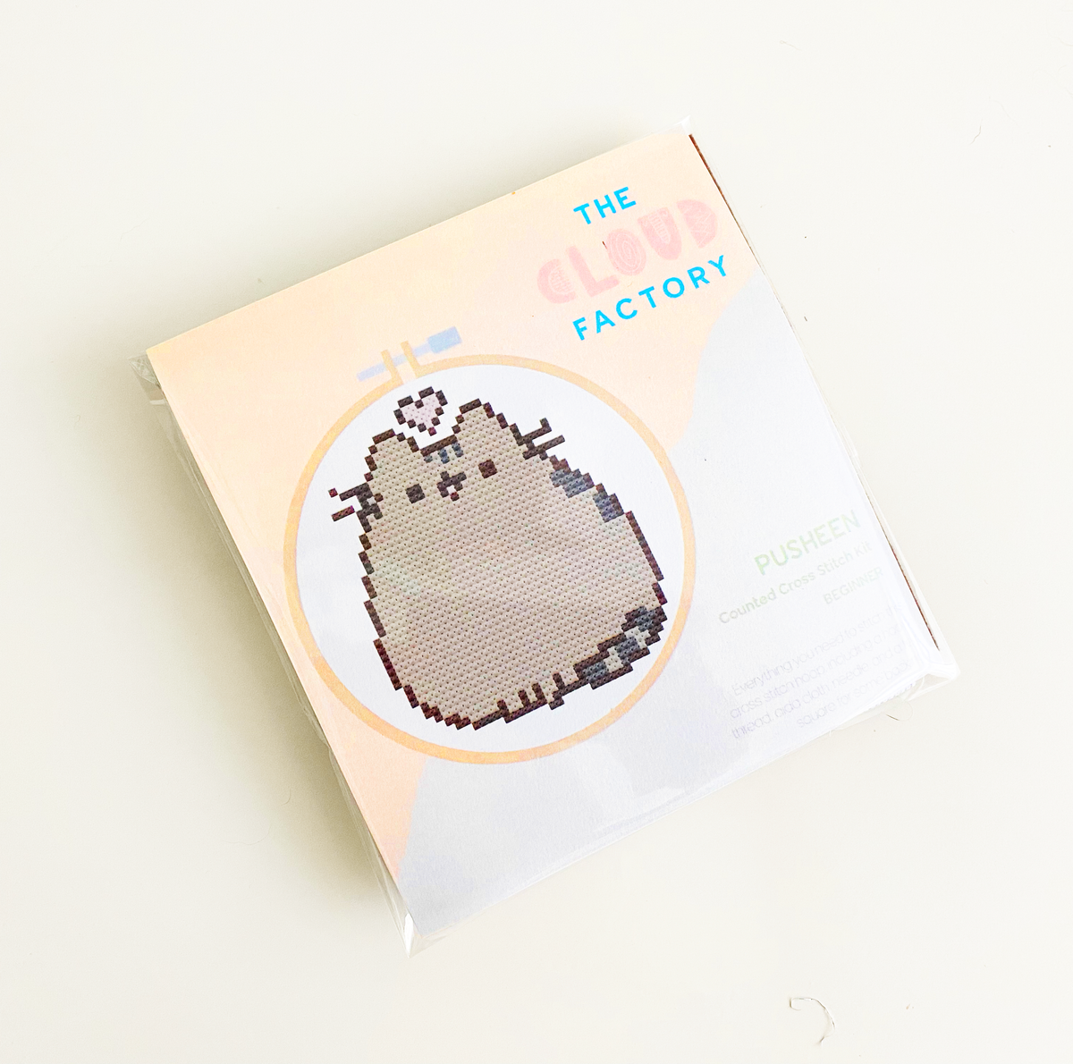 Pusheen - DIY Cross Stitch Kit by TheCloudFactory